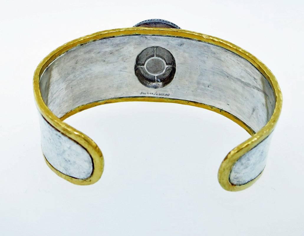 Bold design cuff bracelet by the innovative Turkish designer Gurhan. The cuff measures 1.25