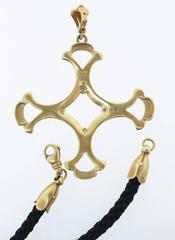 Elizabeth Rand Diamond Maltese Cross on Silk Cord