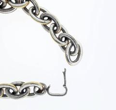 Powerful Gurhan Sterling and Gold Link Necklace