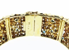 Modernist Design Sapphire and Diamond Bracelet