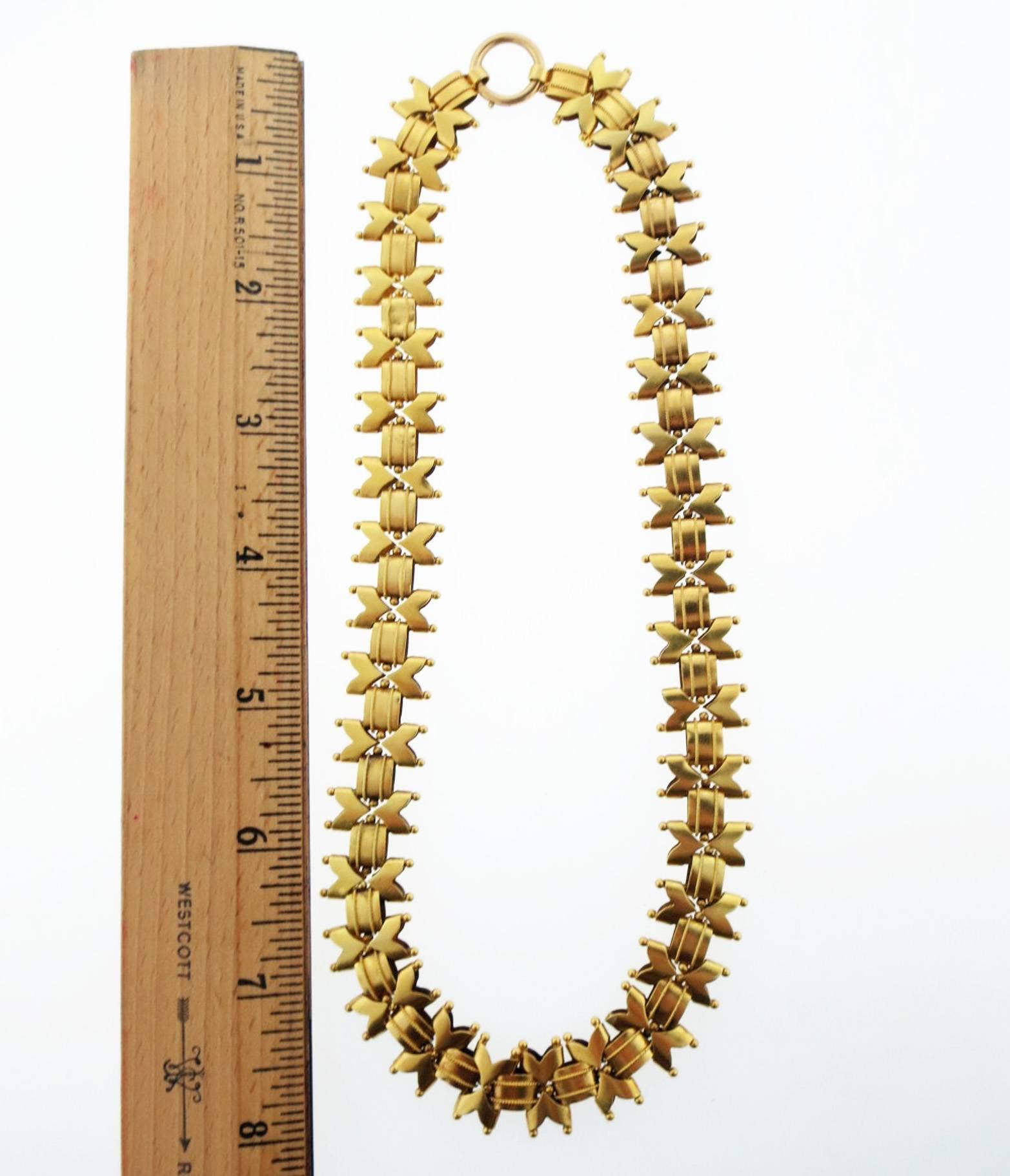 Women's or Men's Antique Victorian 14 Karat Gold Necklace For Sale