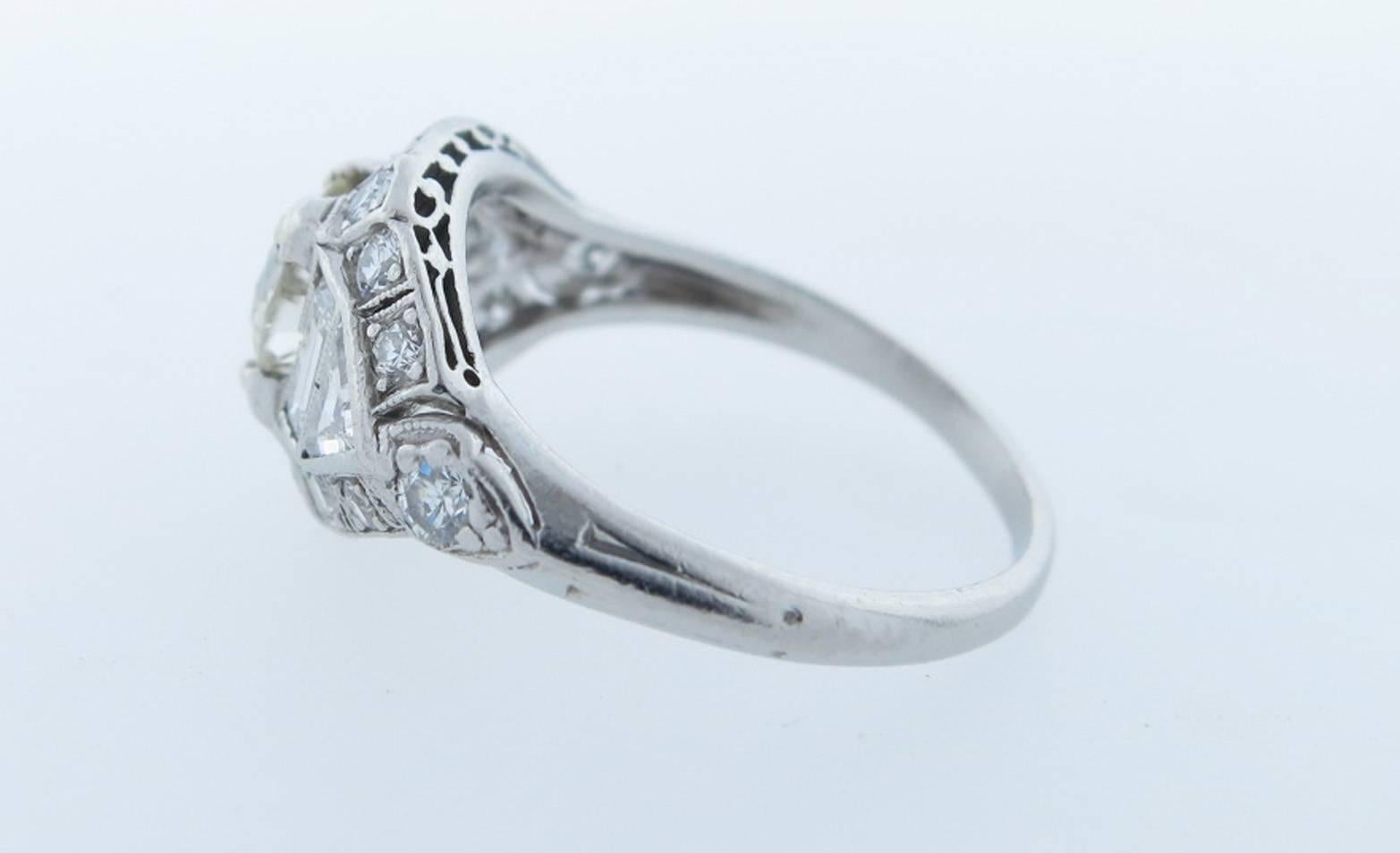 Art Deco Distinguished  Deco Diamond Ring 