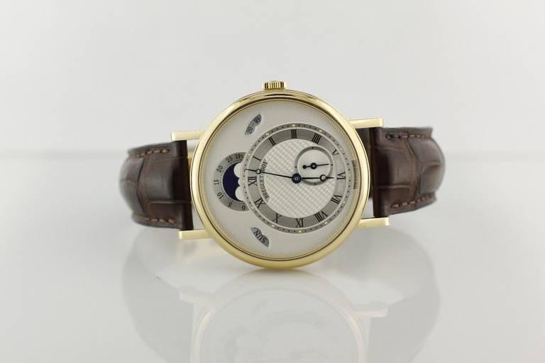Breguet Yellow Gold Classique Day Date Moonphase Wristwatch