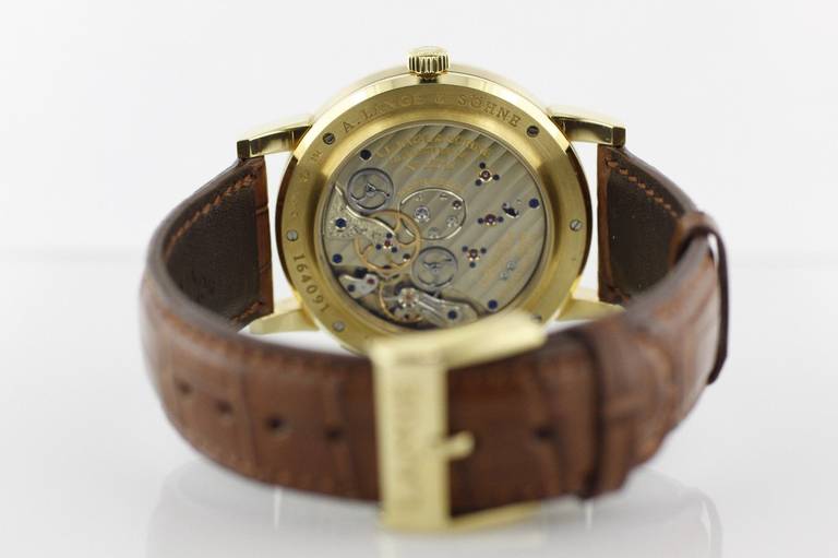 A. Lange and Sohne Yellow Gold Lange 1 Timezone Wristwatch For Sale at ...