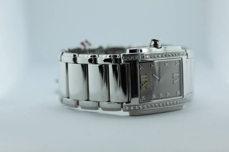 Patek Philippe Lady's Stainless Steel and Diamond Twenty-4 Watch Ref 4910/10A For Sale 1