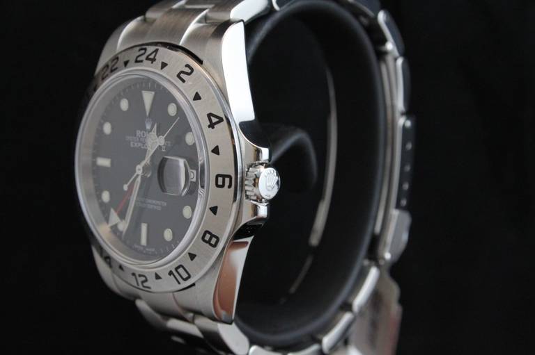 Rolex Stainless Steel Explorer II Wristwatch Ref 16570 circa 2003
