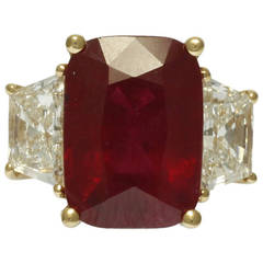 5.08 Carat Natural Ruby Diamond Ring