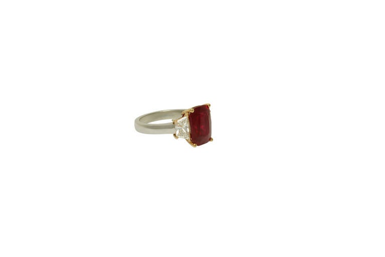5.08 Carat Natural Ruby Diamond Ring In New Condition For Sale In Buffalo Grove, IL