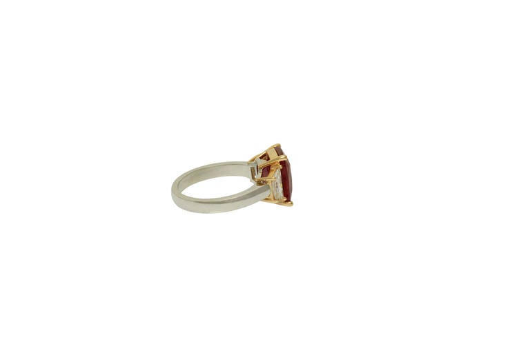 Women's 5.08 Carat Natural Ruby Diamond Ring For Sale