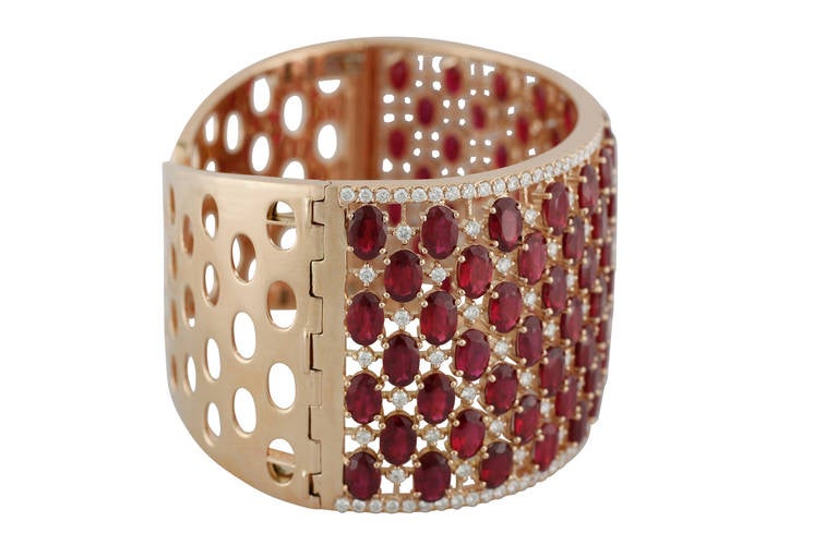 diamond rose cuff bracelet