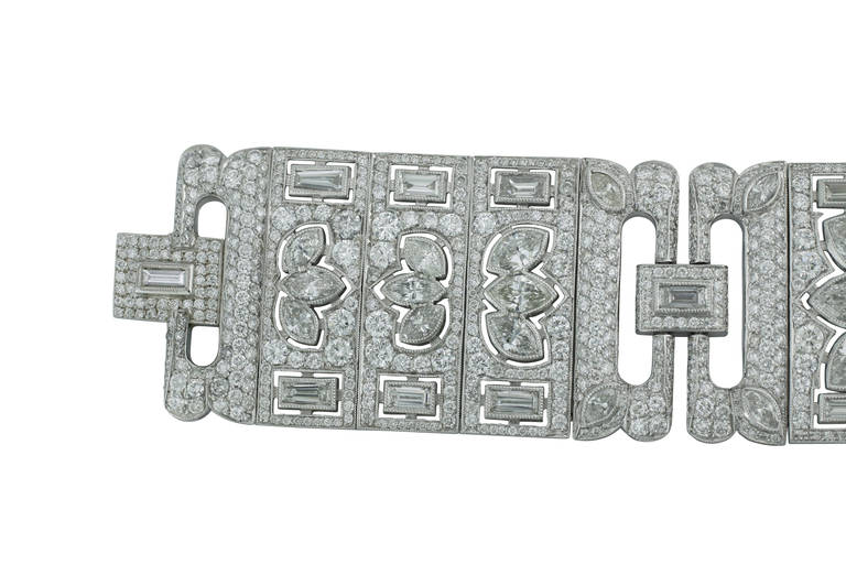 Stunning Victorian Style Diamond Panel Bracelet For Sale 1