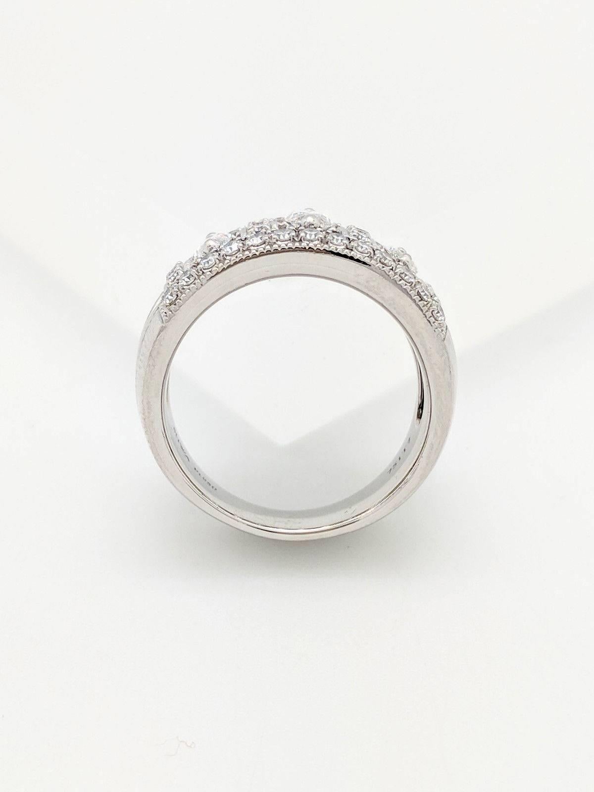 Ladies Platinum Marquise Diamond Right Hand Ring .96ctw 1