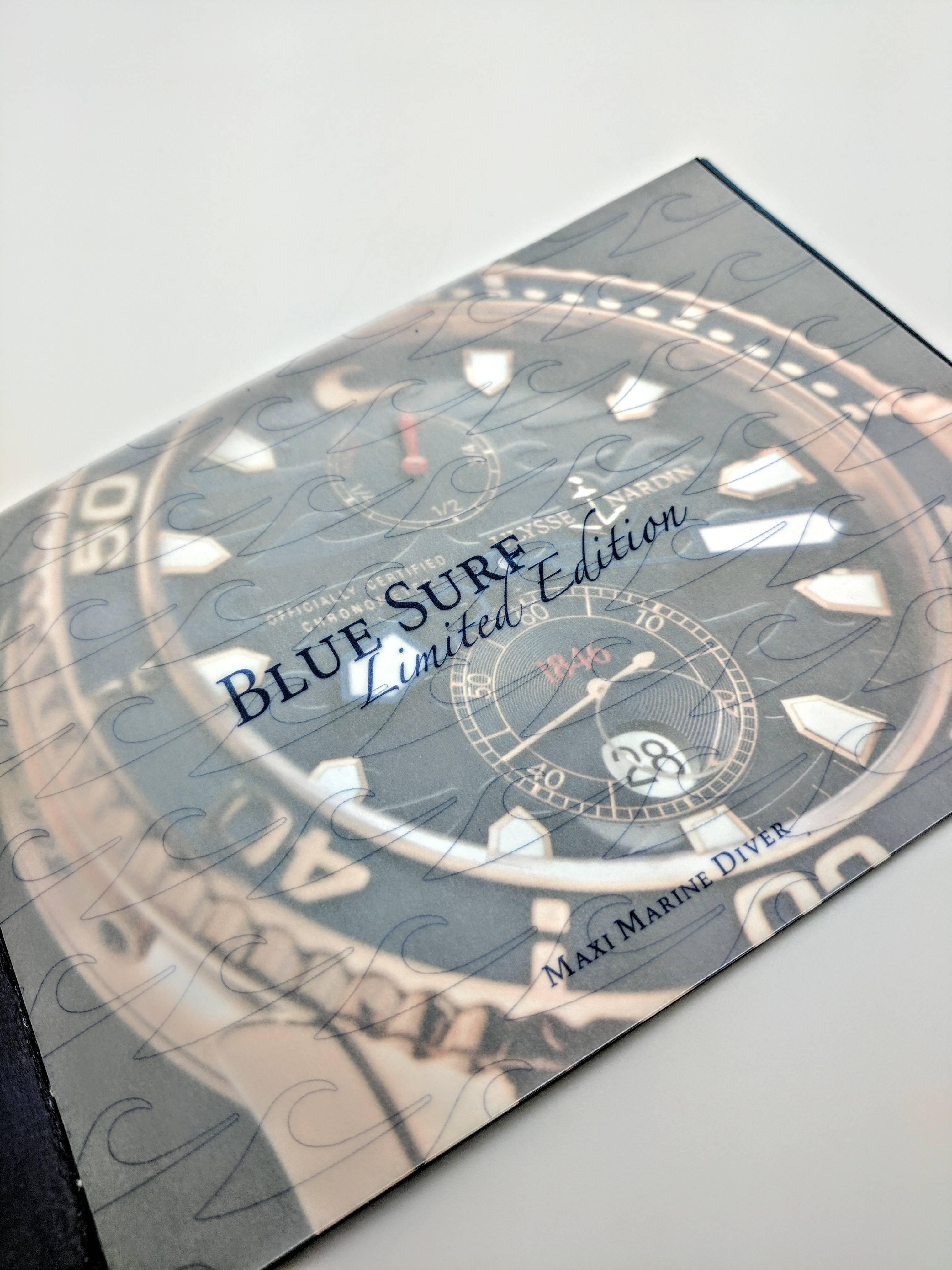 Ulysse Nardin Rose Gold Maxi Marine Blue Surf self-winding Wristwatch Ref 266-36 3