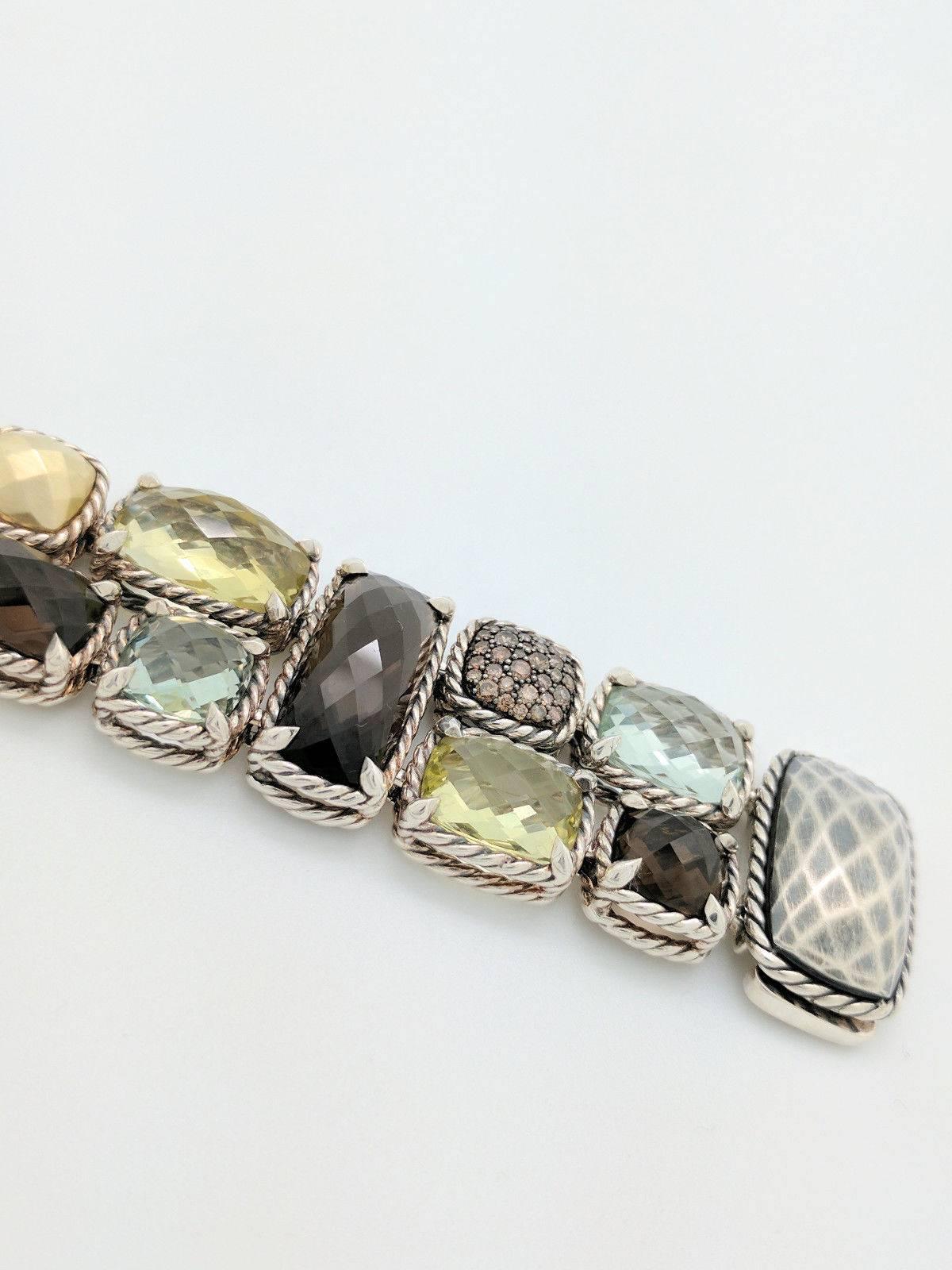 Women's or Men's David Yurman Chatelaine Metallic Mosaic Sterling Silver Bracelet