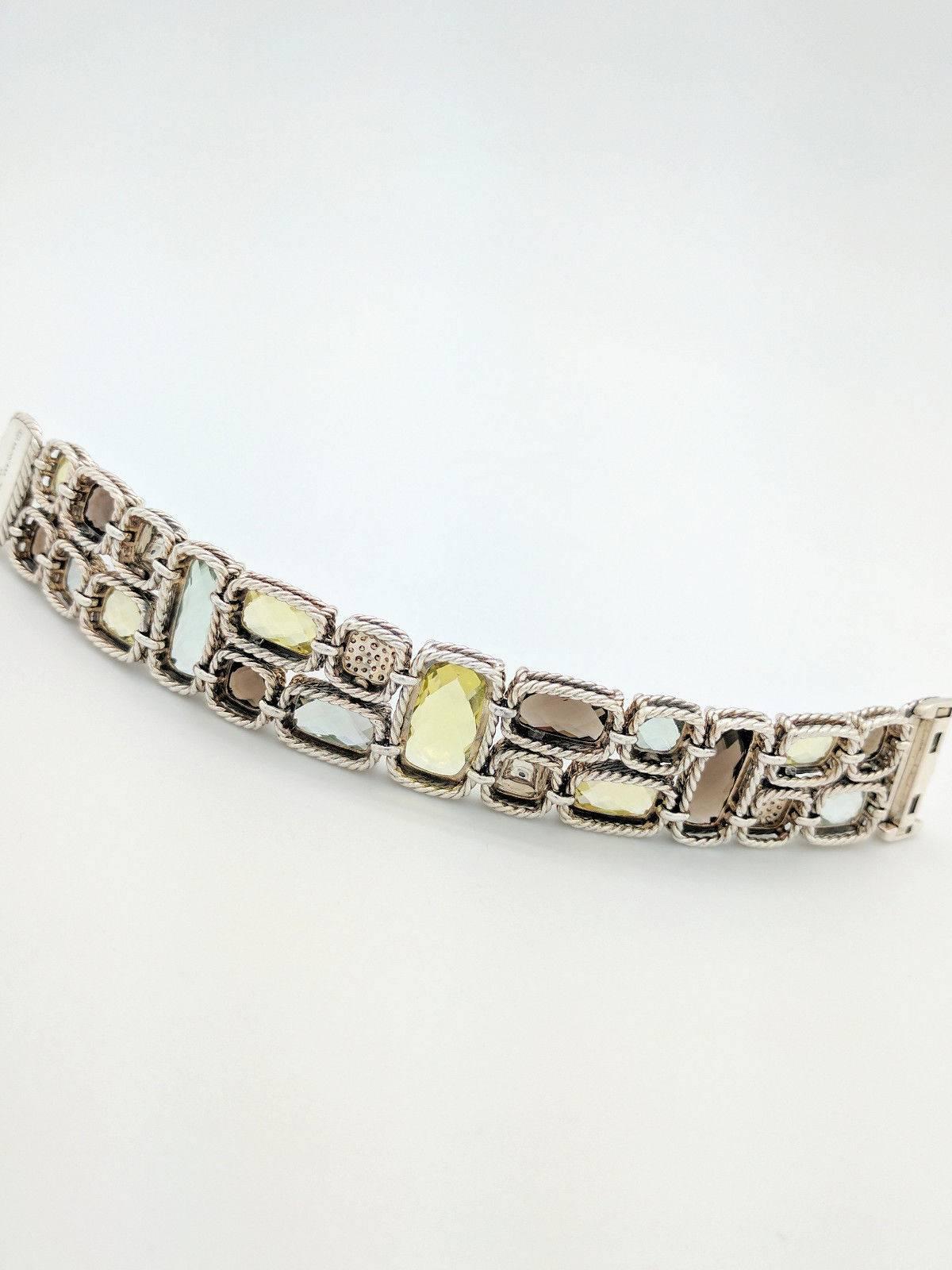 David Yurman Chatelaine Metallic Mosaic Sterling Silver Bracelet 2
