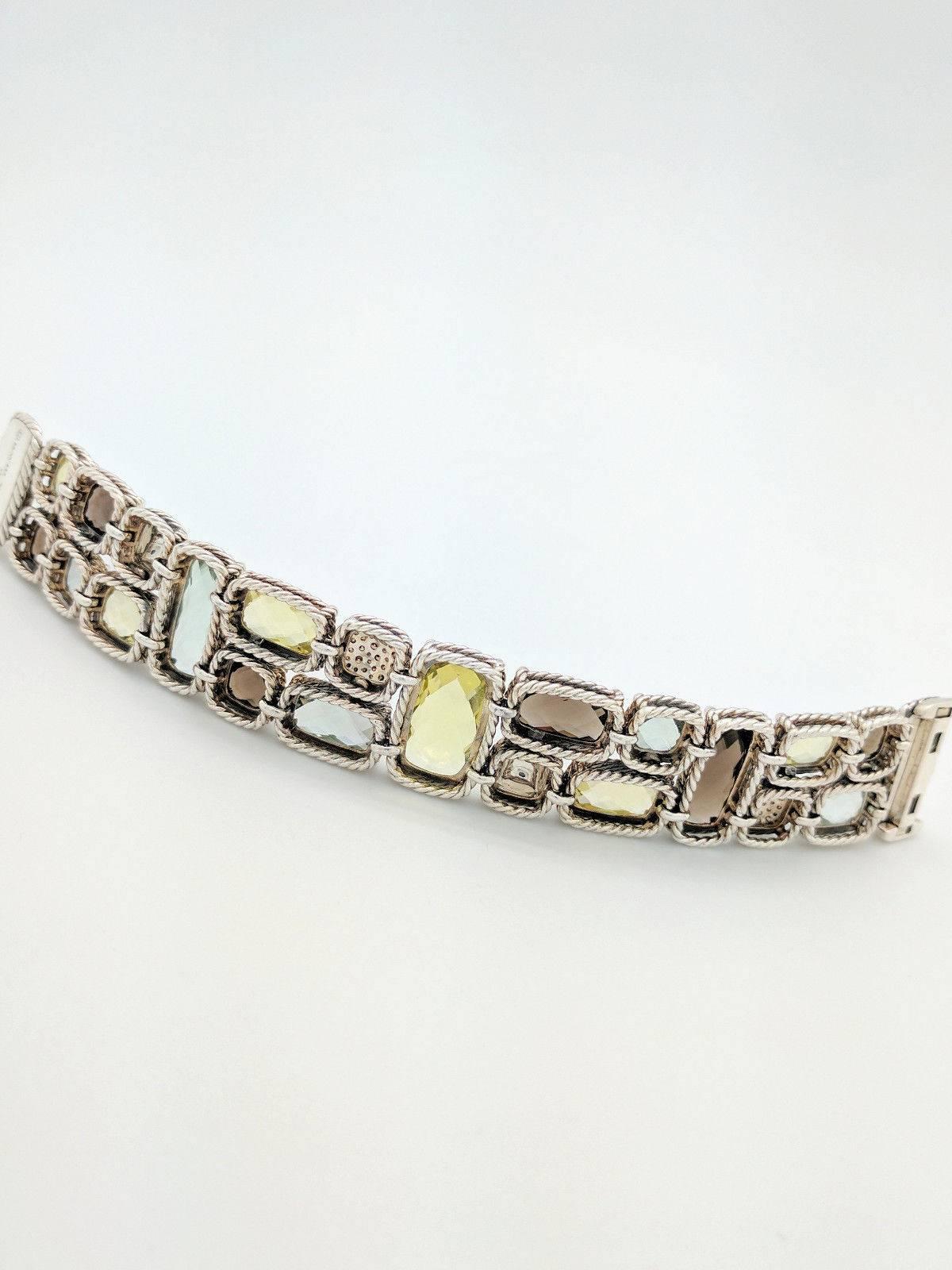 David Yurman Chatelaine Metallic Mosaic Sterling Silver Bracelet 1