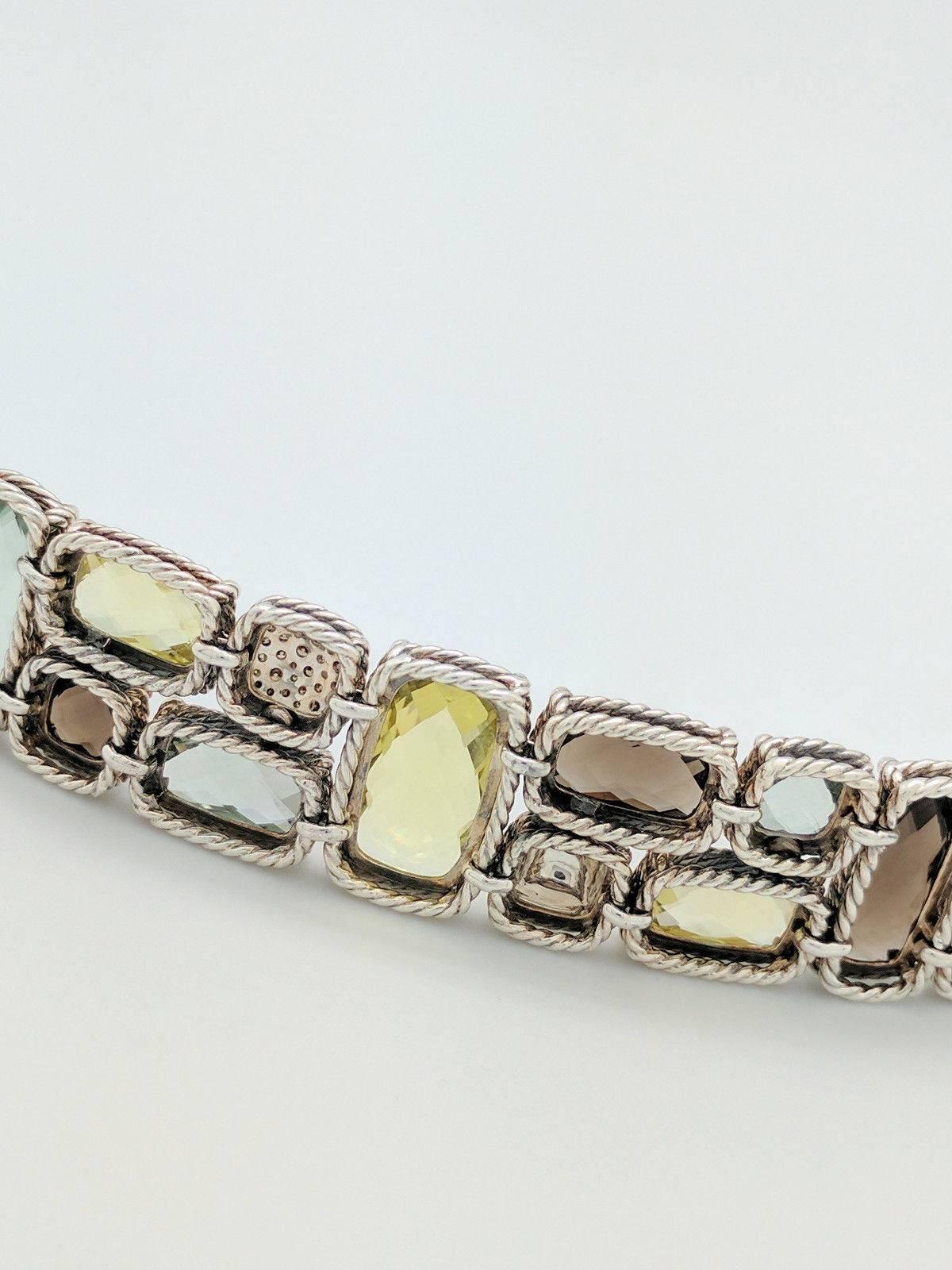 David Yurman Chatelaine Metallic Mosaic Sterling Silver Bracelet 3