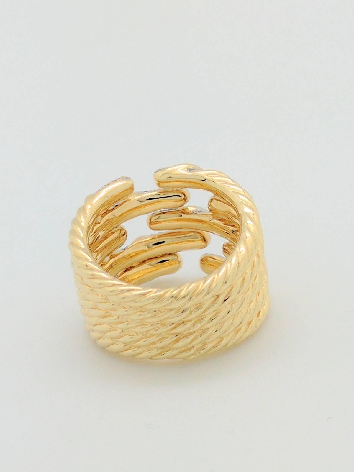 Women's David Yurman Diamond Yellow Gold Willow Ring