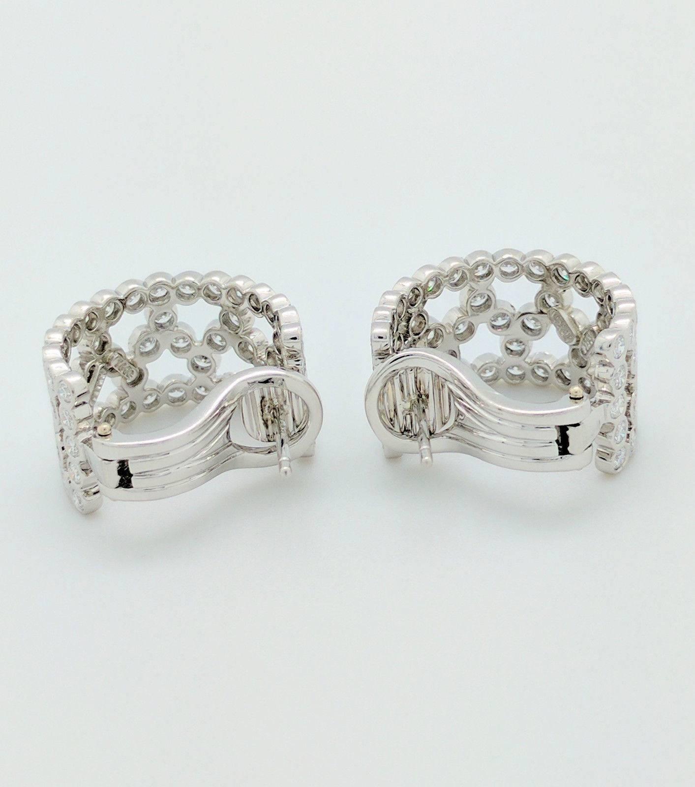 Tiffany & Co. Platinum Bubbles Diamond Hoop Earrings 2