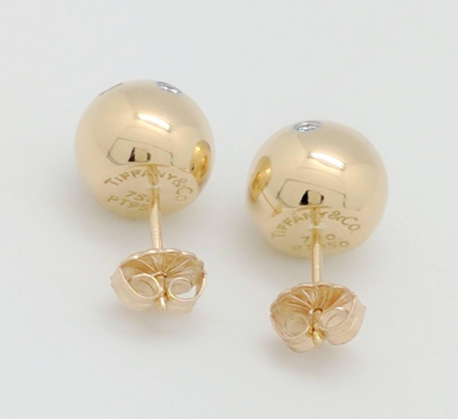 platinum ball stud earrings