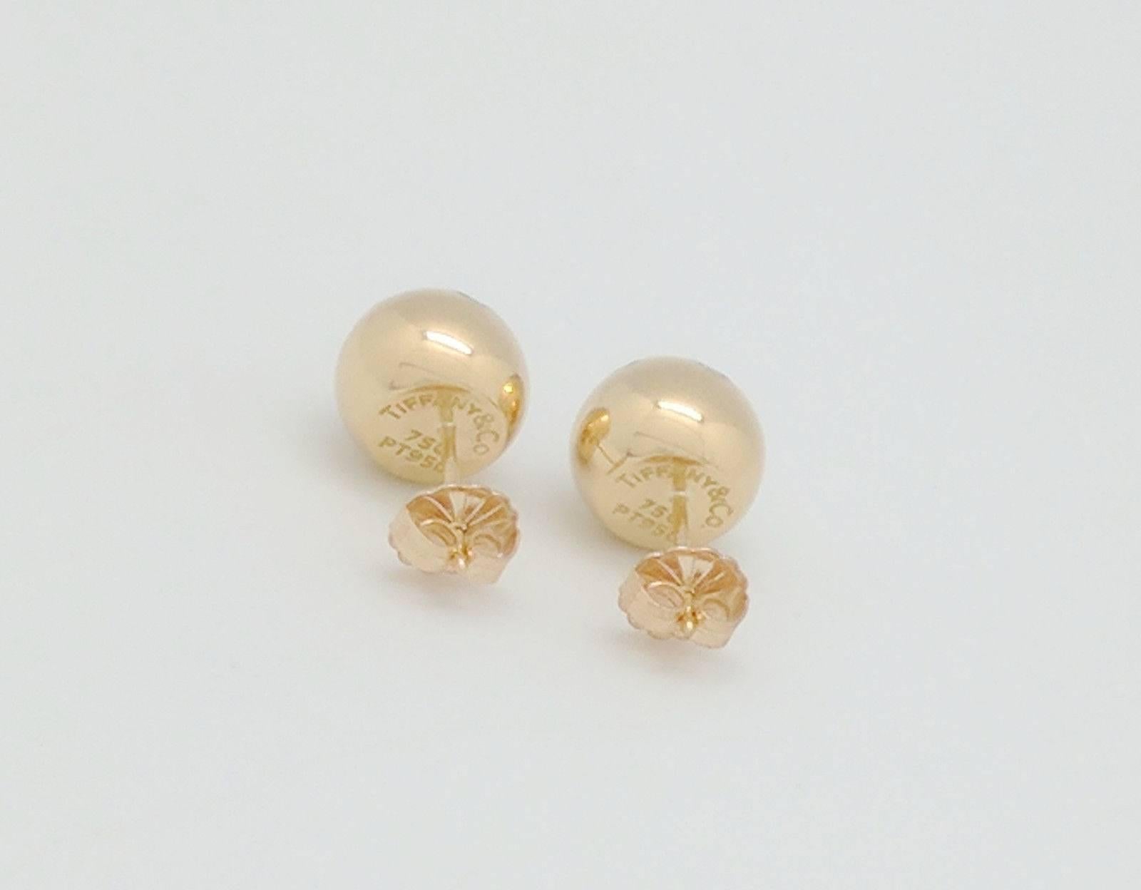 gold ball earrings tiffany