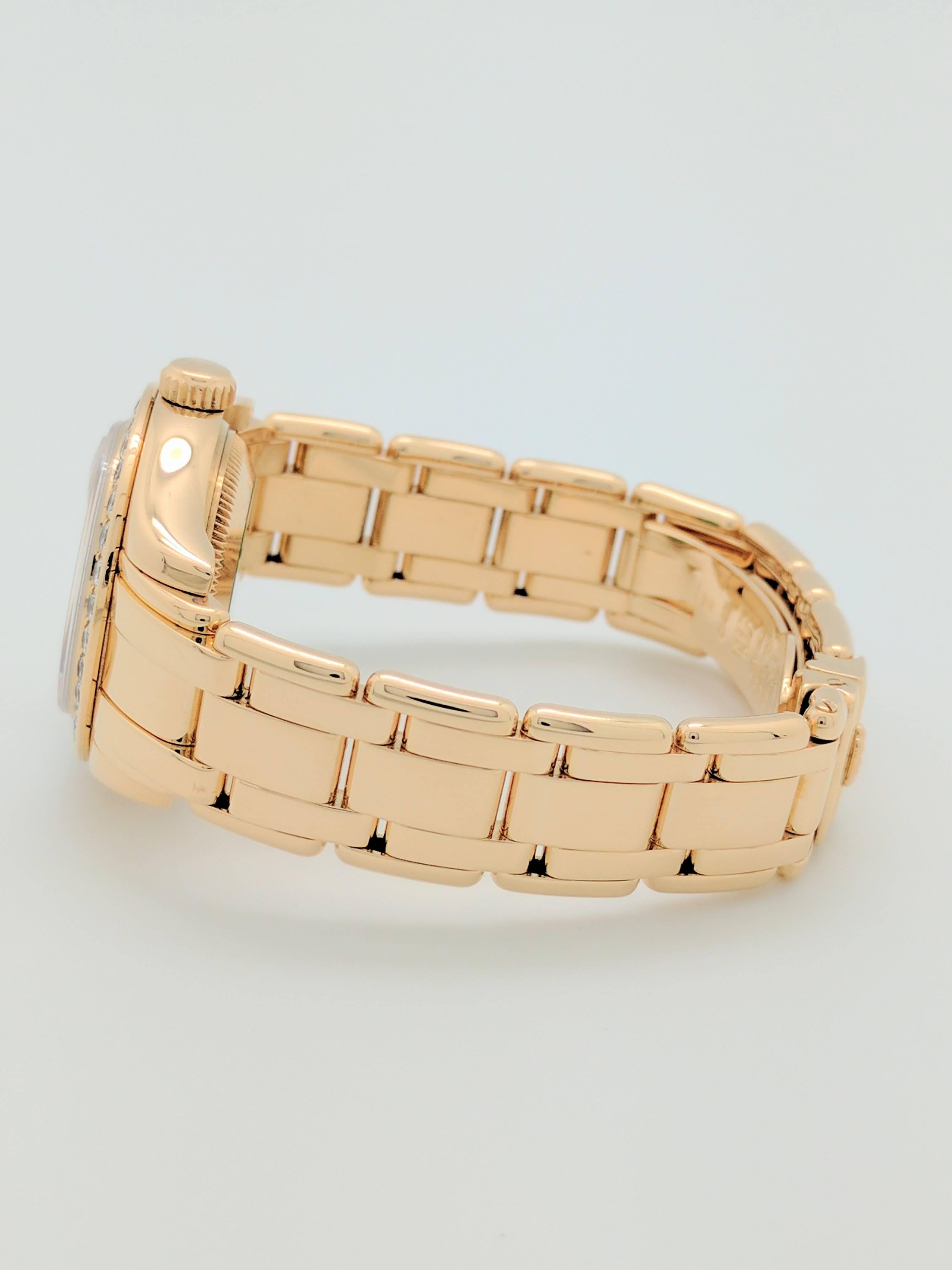 Rolex Ladies Yellow Gold Diamond Masterpiece Pearlmaster Automatic Wristwatch 1