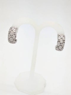 Roberto Coin Granada 18 Karat Gold Diamond Hoop Earrings .50 Carat 17.5 Grams