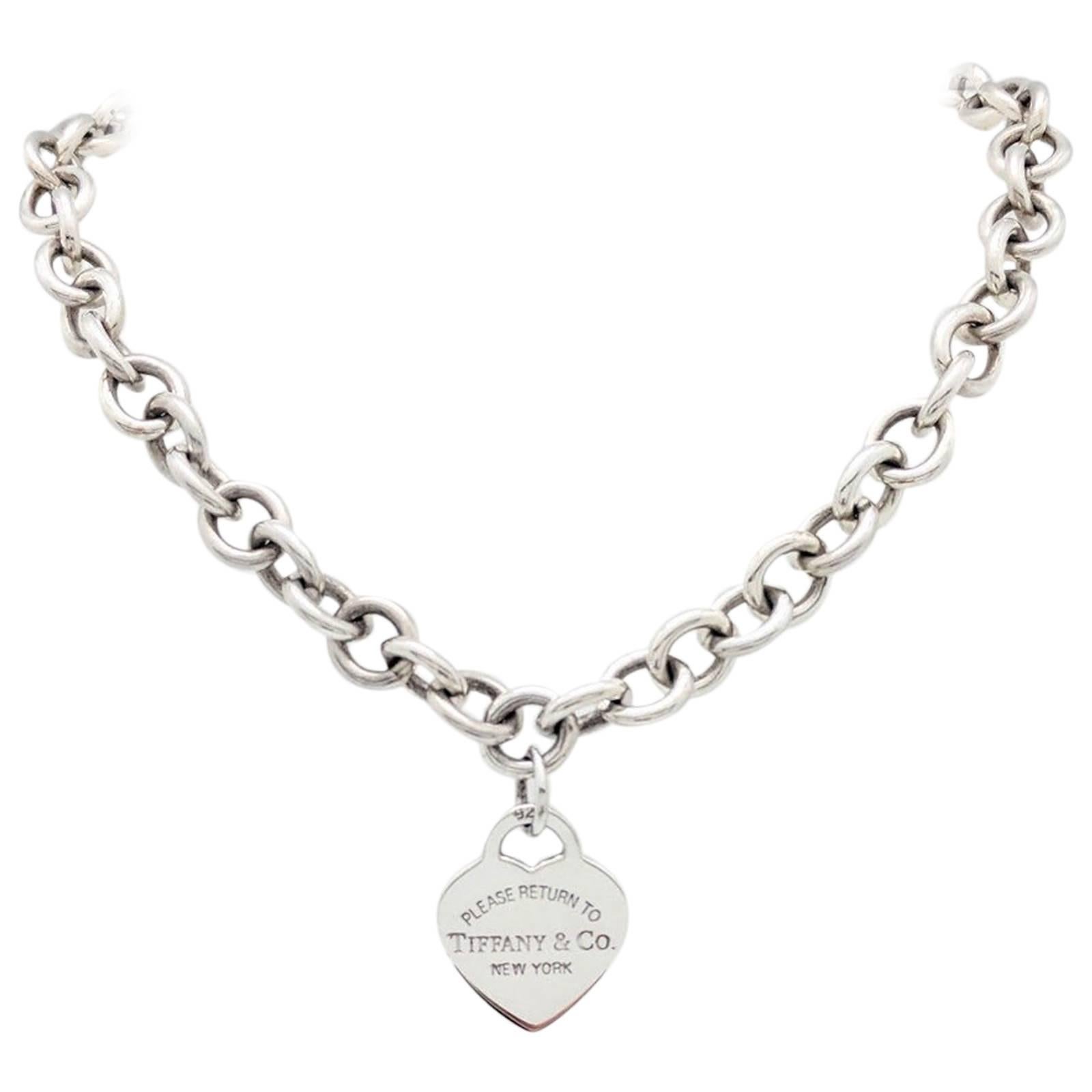 Tiffany & Co. Sterling Silver Please Return to Heart Necklace
