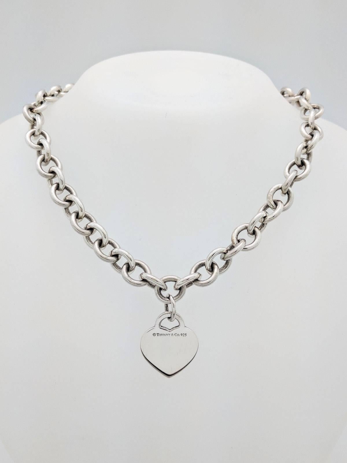 tiffany chain heart necklace