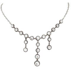 Elegant 9 Carat Diamond Platinum Necklace 5