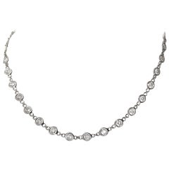 Diamond Platinum 7.77 Carat Necklace