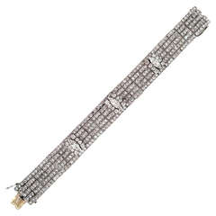 Original Very Fine 14 Carat Diamond Platinum Bracelet