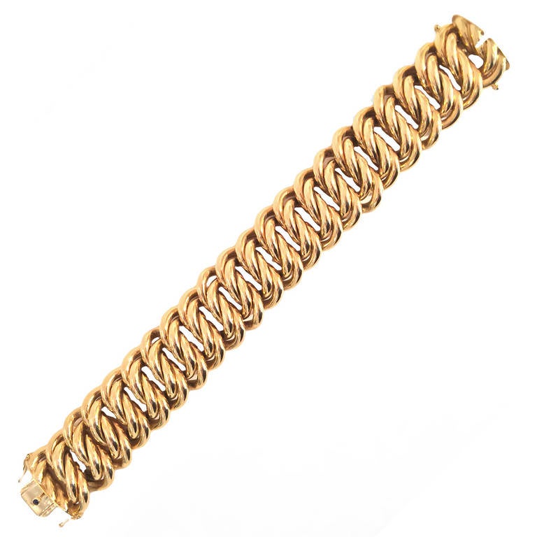 French Gold Braided Bracelet