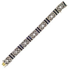 Edwardian Diamond Platinum Floral Design Bracelet 8
