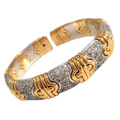 3.5 Carat Diamond Gold Bangle Bracelet 5