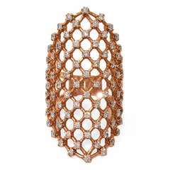 Diamond Rose Gold Filigree Ring