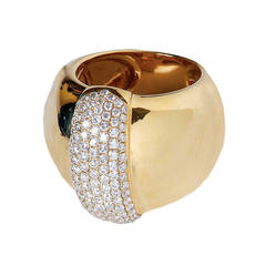 Dramatic Diamond Gold 1.36 Carat Cocktail Ring 1