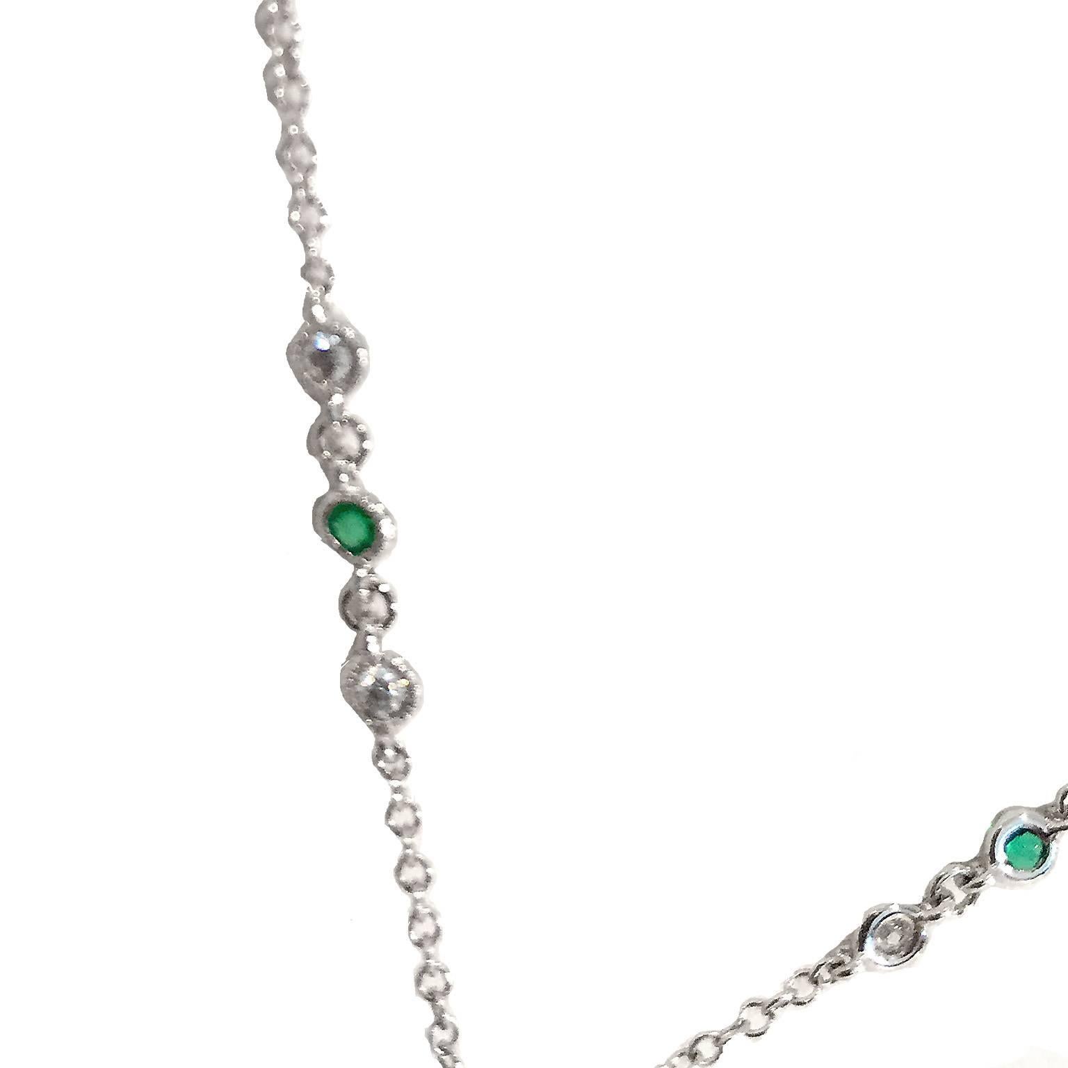 Art Deco 3.5 Carat Emerald Diamond Platinum Pendant Pin In Excellent Condition In New York, NY