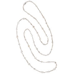 Platinum "Fancy" Diamond by yard 33" Chain 2