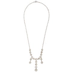 Elegant 9 Carat Diamond Platinum Necklace 4