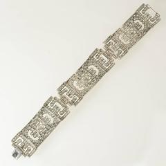 Edwardian Fine Quality Diamond Plaque Bracelet, circa 1910