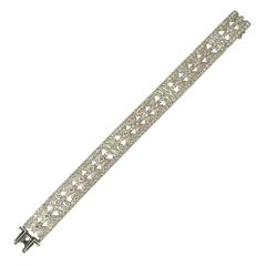 Edwardian Fine Quality Diamond Platinum Bracelet, circa 1910 8