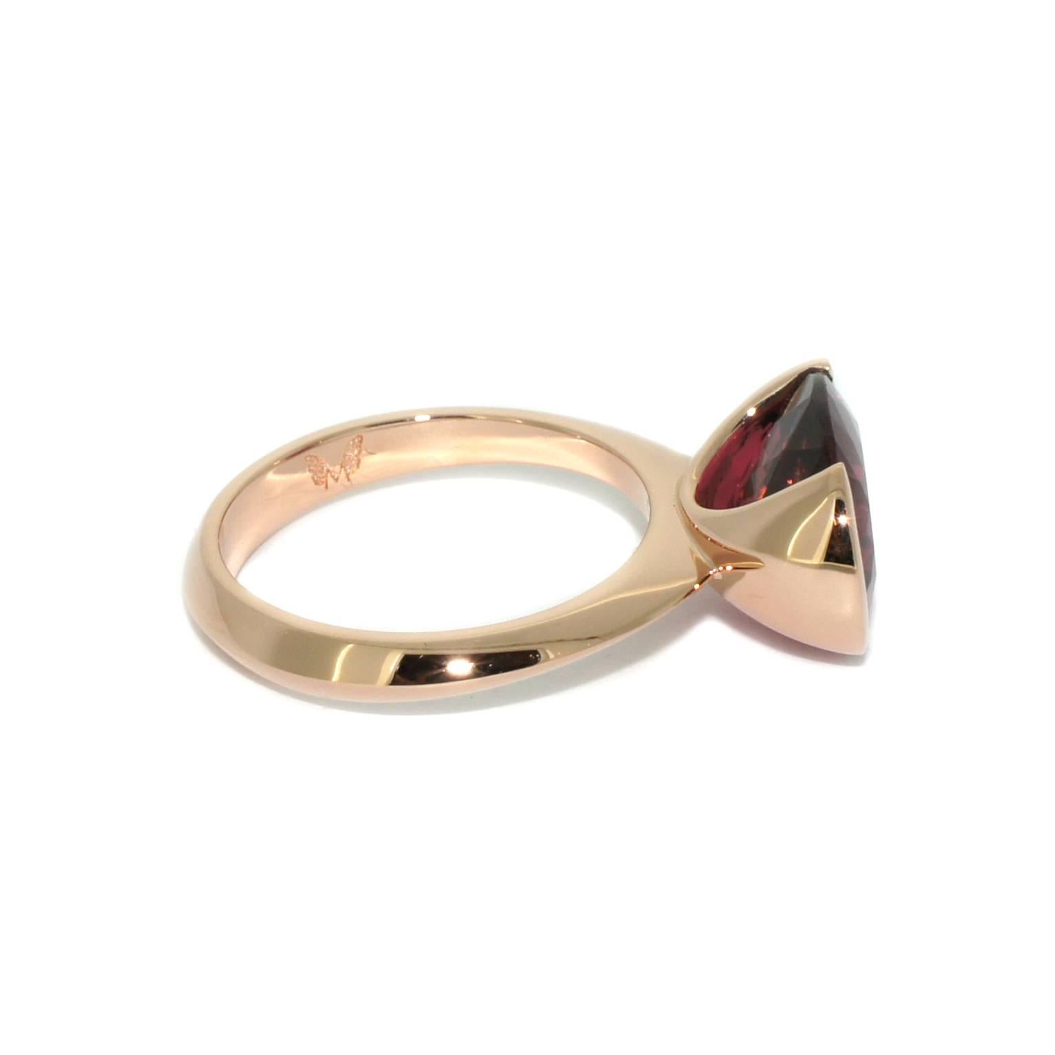 Lizunova Tourmaline Rose Gold Cocktail Ring In New Condition For Sale In Sydney, NSW