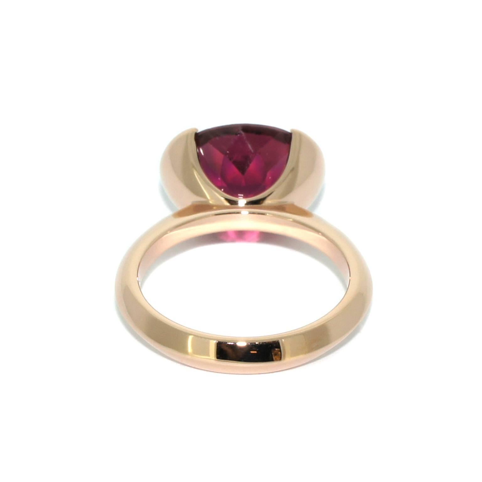 Women's Lizunova Tourmaline Rose Gold Cocktail Ring For Sale