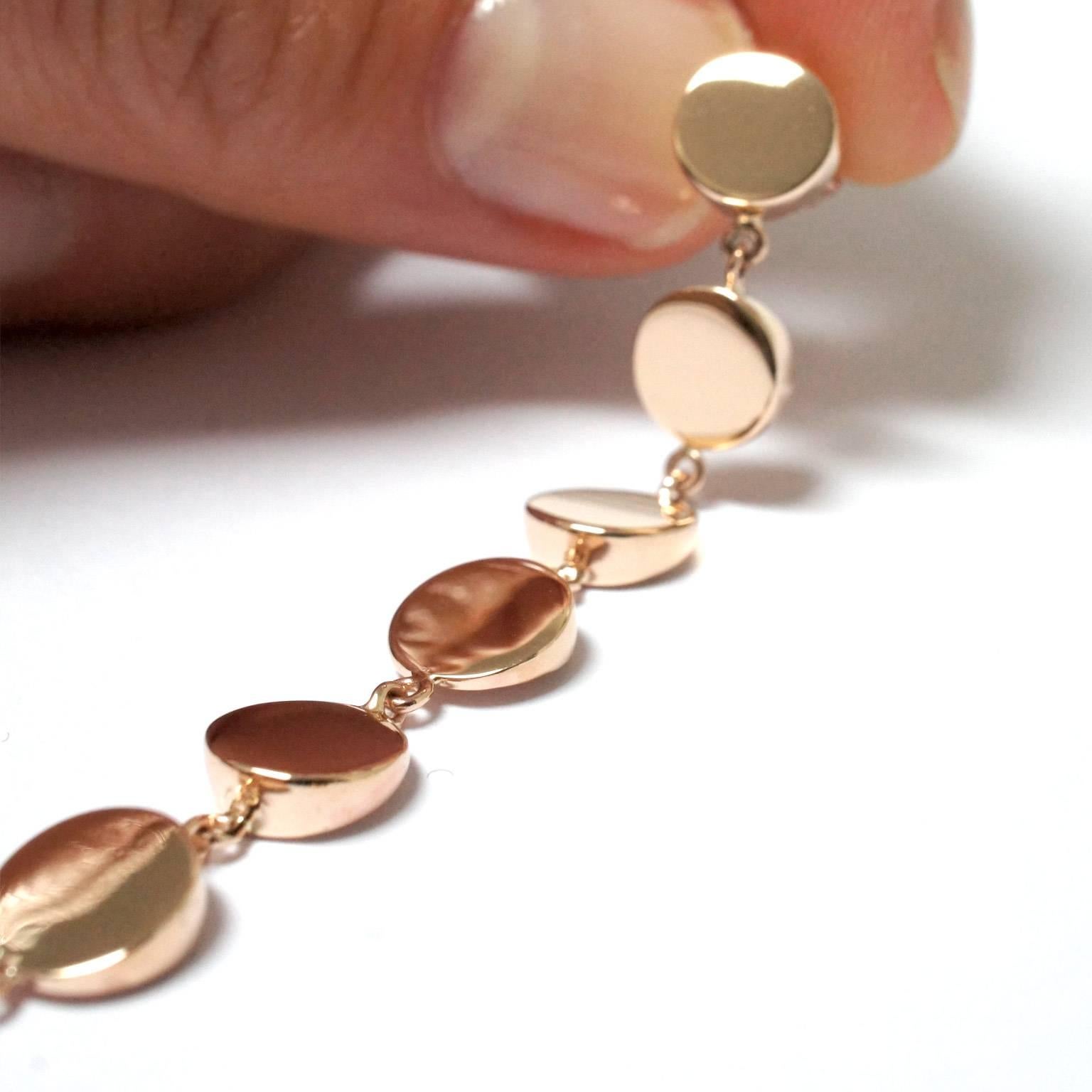 Lizunova Geometric Drop Earrings in Rose Gold For Sale 1