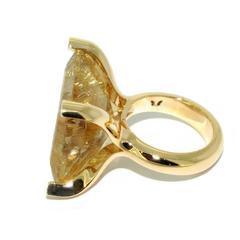 Lizunova, bague cocktail en or 9 carats et quartz rutile