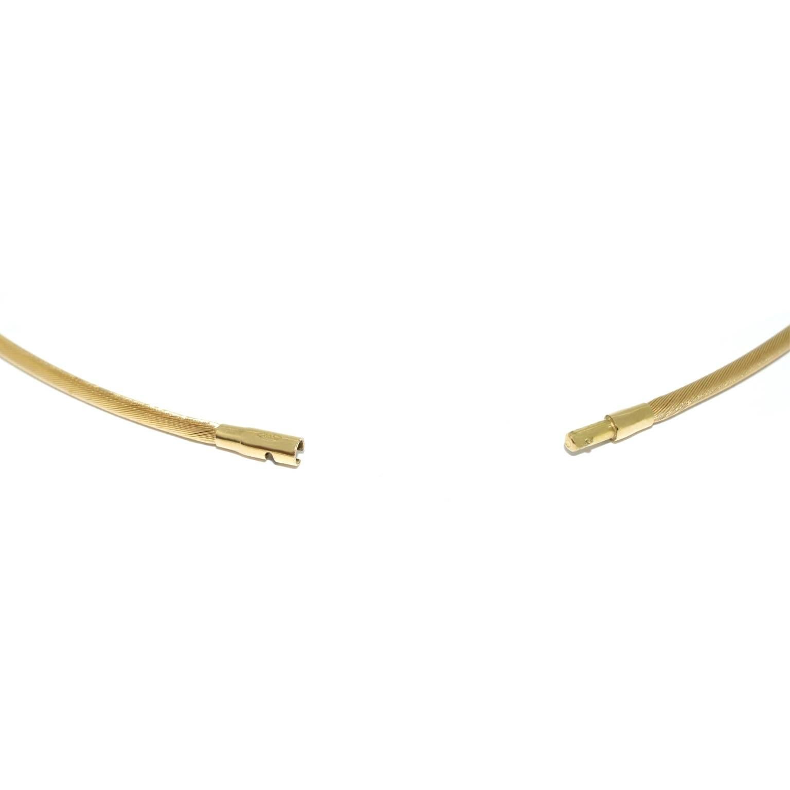 Australian Opal & Diamond One-of-a-Kind 18k Gold Collar Pendant Necklace For Sale 1