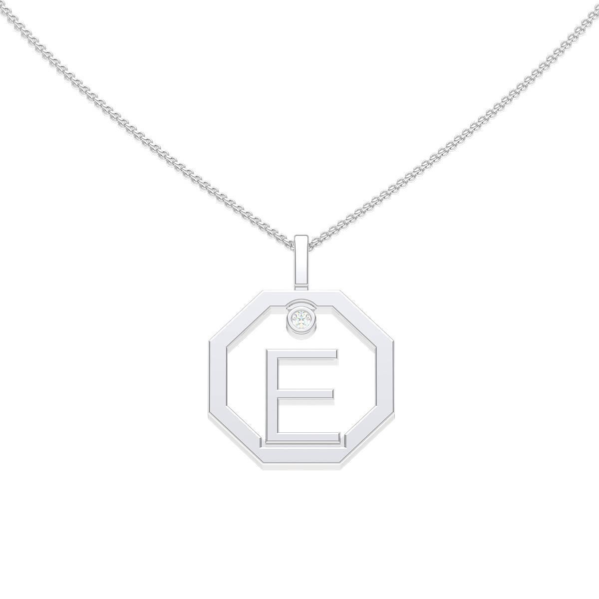 Our diamond initial pendant makes the perfect personalised gift. Handcrafted to order in our Sydney studios in 18 karat yellow/white/rose gold and set with a sparkling diamond, this timeless octagonal pendant is sure to delight. Chains sold