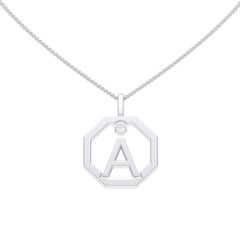 Lizunova Initial a Diamond Pendant in 18 Karat Rose Gold