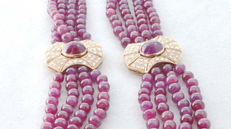 Gorgeous Multi Strand Ruby Necklace